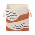 Panier de rangement textile pliable 30 x 30 x 30 cm - Motif Rivage
