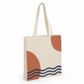 Sac cabas en coton 38 x 40 x 10 cm - Motif Rivage