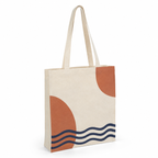 Sac cabas en coton 38 x 40 x 10 cm - Motif Rivage