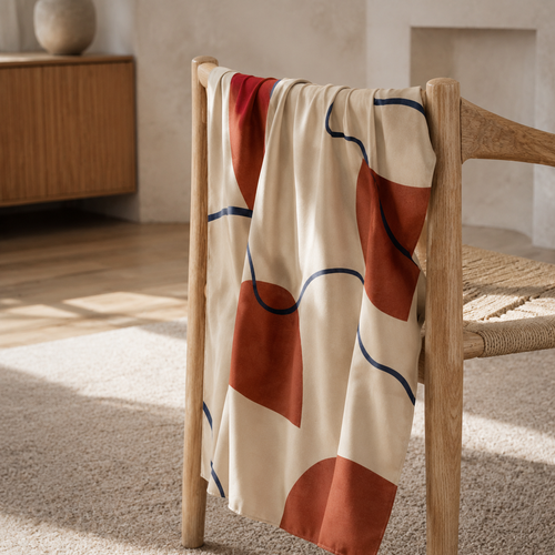 Foulard en viscose 70 x 70 cm - Motif Rivage