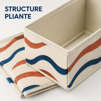 Organisateurs de tiroir textiles, lot de 6 - Motif Rivage