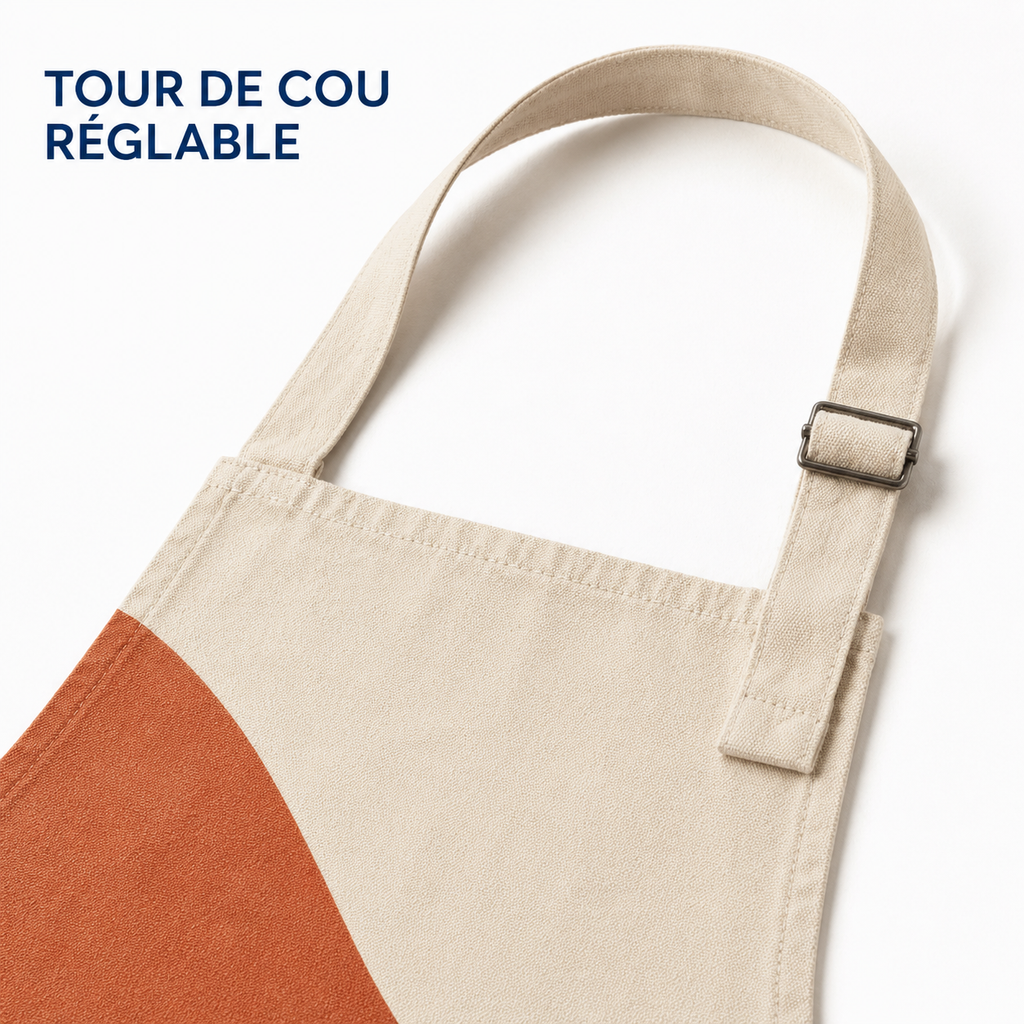 Tablier de cuisine en coton 65 x 78 cm - Motif Rivage