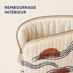 Housse matelassée pour ordinateur portable 36 x 27 cm - Motif Rivage