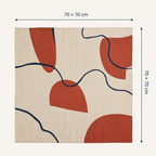 Foulard en viscose 70 x 70 cm - Motif Rivage