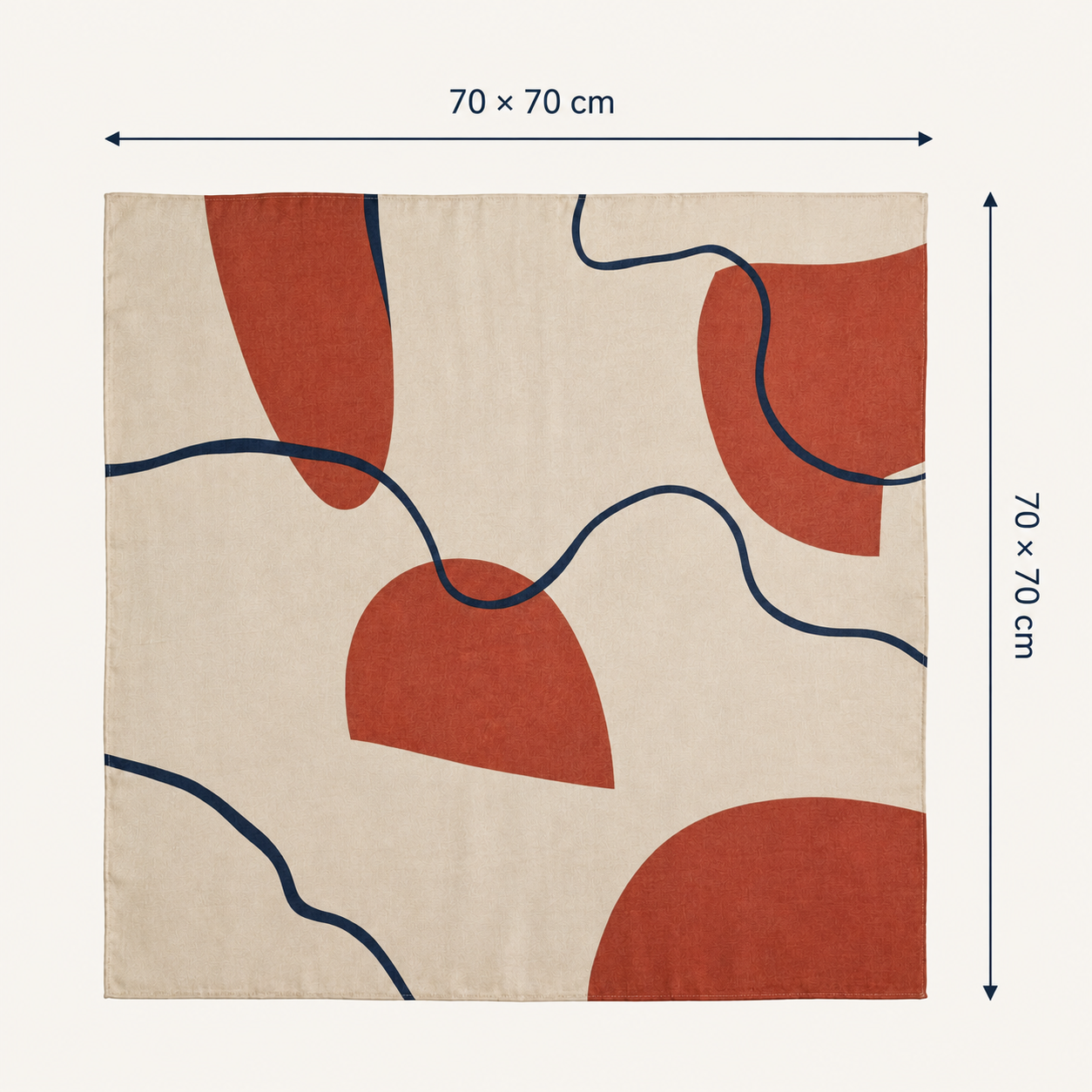 Foulard en viscose 70 x 70 cm - Motif Rivage