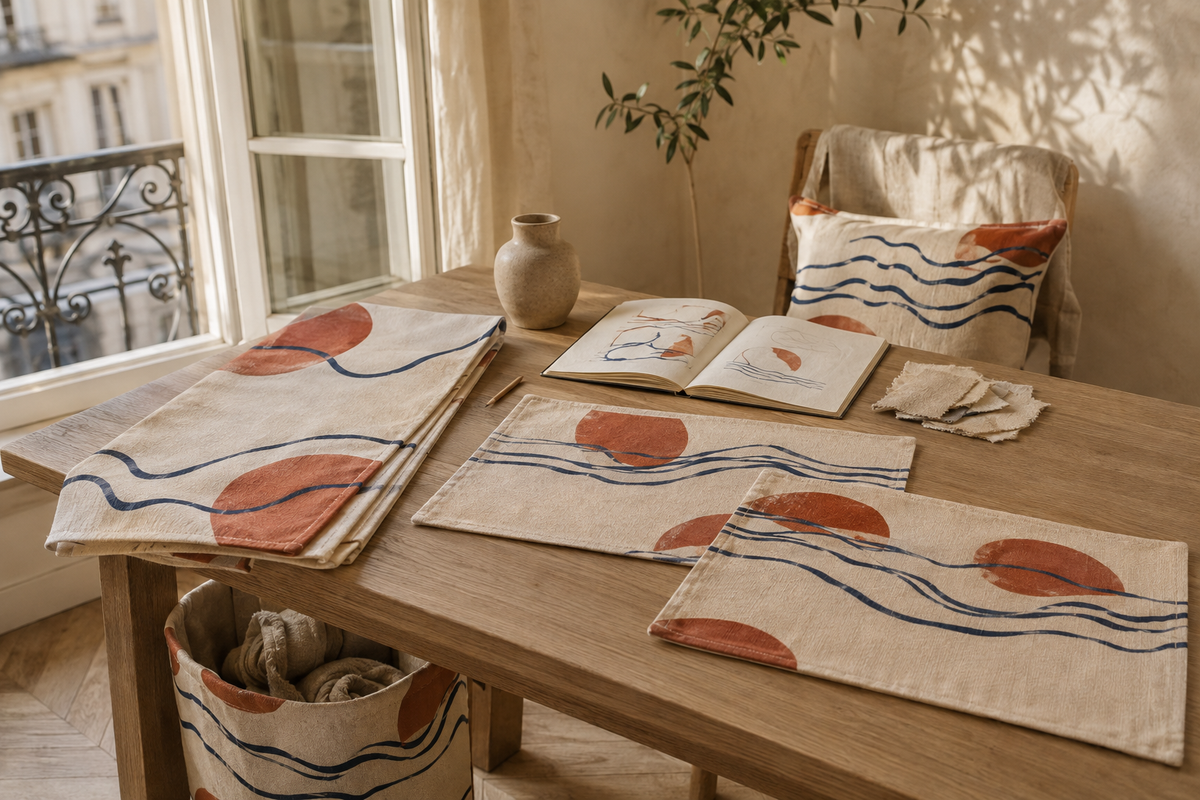 Le dessin textile comme point de départ.